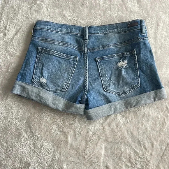 SP BLACK LABEL Distressed light blue Mid Rise shorts. Size Small - Picture 2 of 13